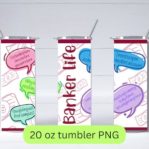 Emballage de gobelet png banquier | humour bancaire | cadeau pour caissier de banque | cadeau pour collègue | caissier de banque