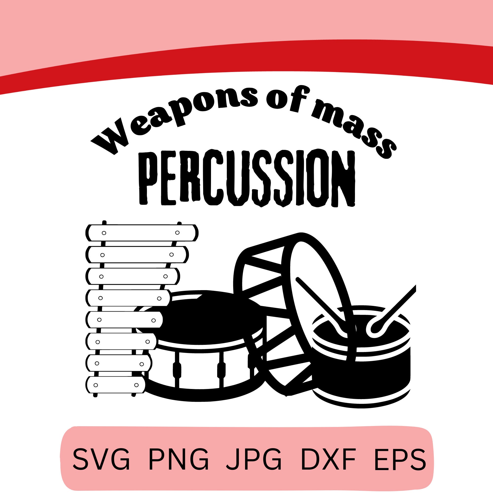 Percussion Drummer SVG PNG File for Sublimation and Cutting Machines