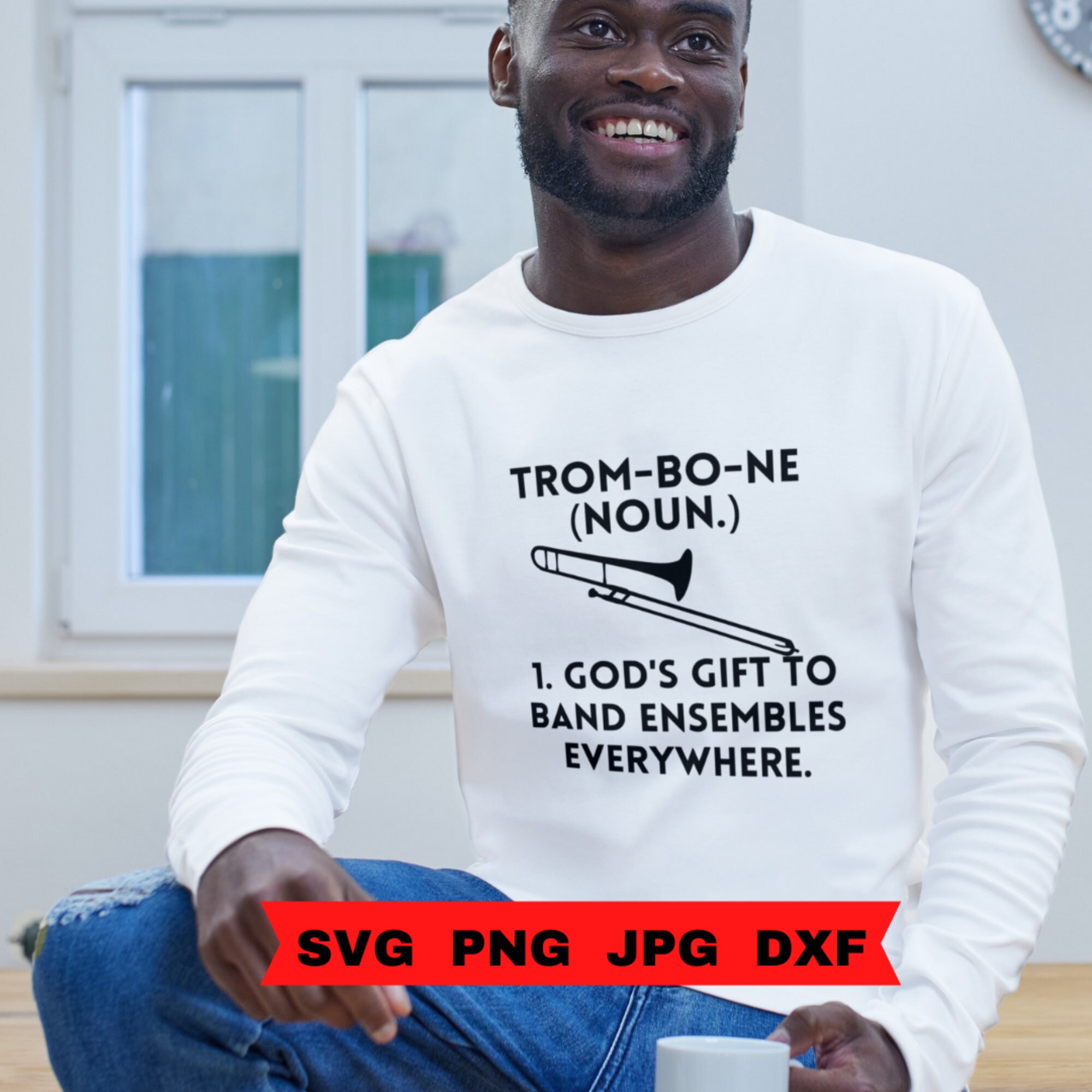 Trombone Definition Humor SVG, Trombone Cutting File, Trombone Player