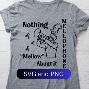 Mellophone SVG und png, Blaskapelle png und SVG, Brass Player, Mellophone Player Geschenk, SVG Design für Shirts und Hoodies