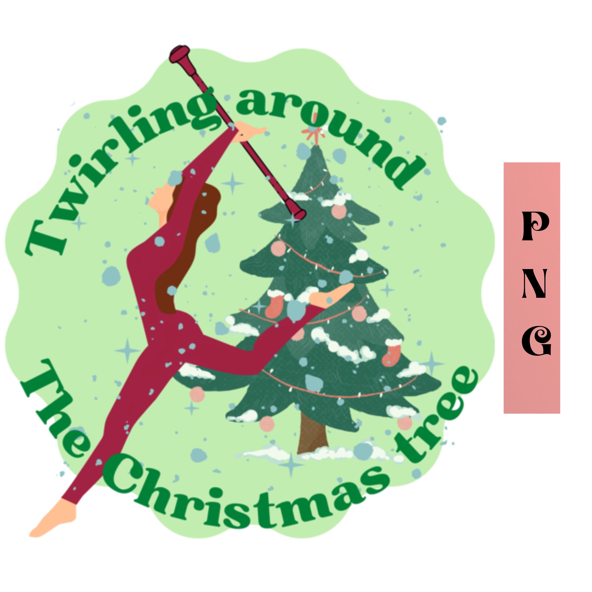 Baton twirler majorette PNG file for download and sublimation