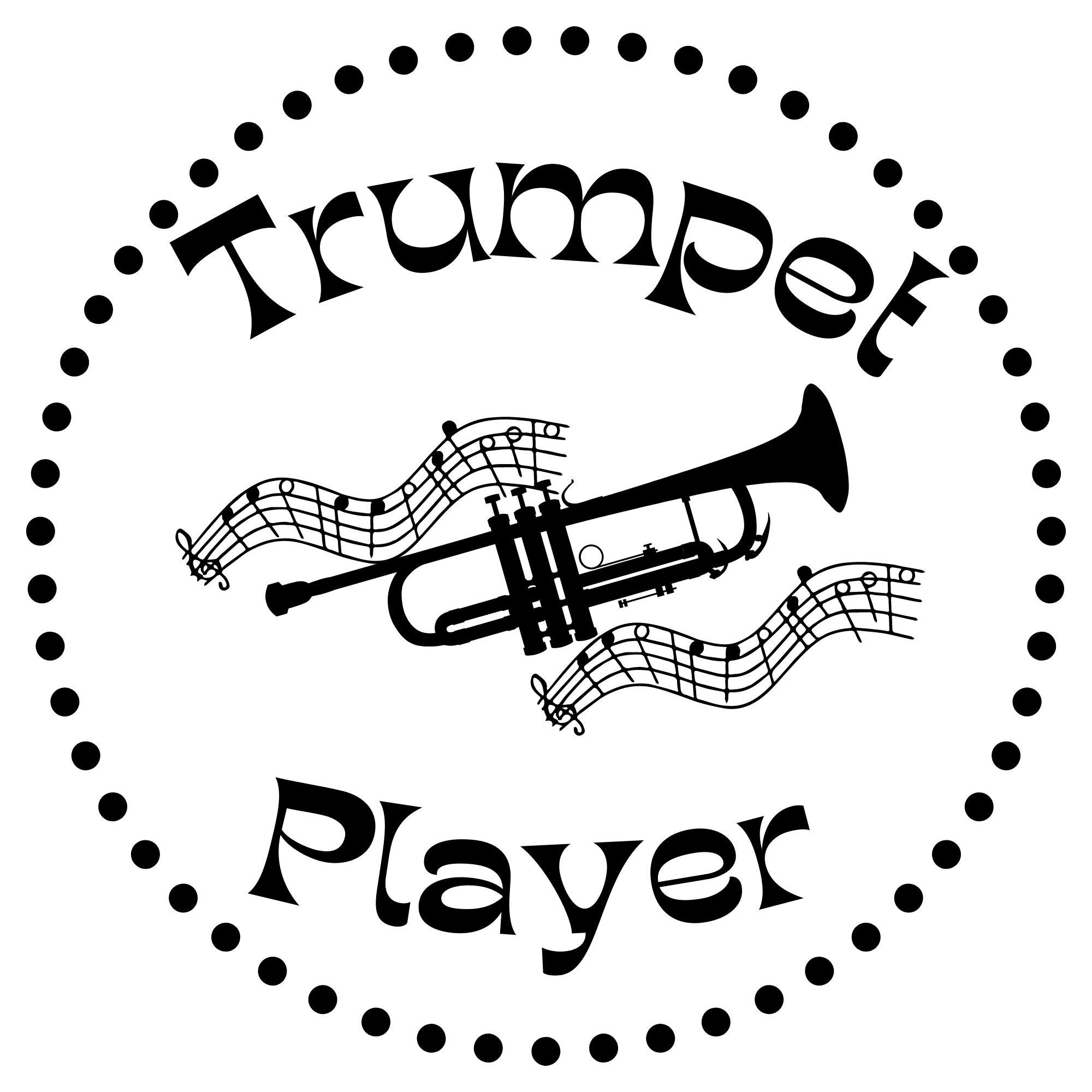 Trumpet Player Digital File PNG, SVG, DXF Trumpet Svg Marching Band Svg