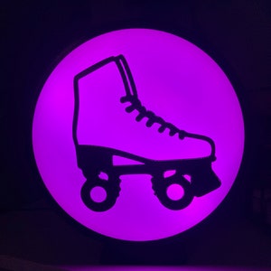 Color Changing Skate Lamp Roller Skate Color Changing light neon light roller skating lamp night light Touch Lamp Neon Sign Light Up Sign