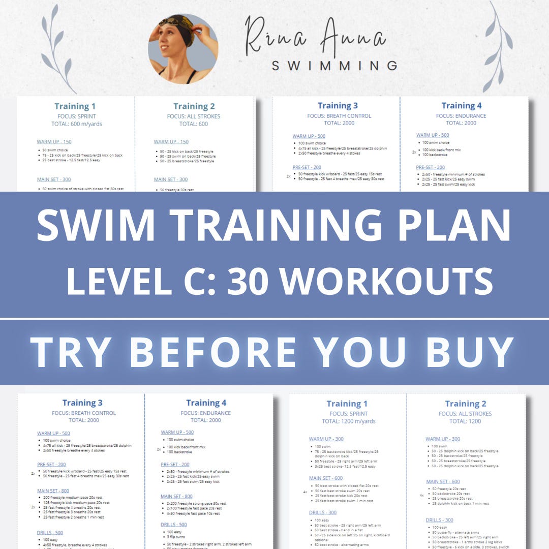 Level C: 30-day Swim Workout Challenge by a Former D1 Swimmer