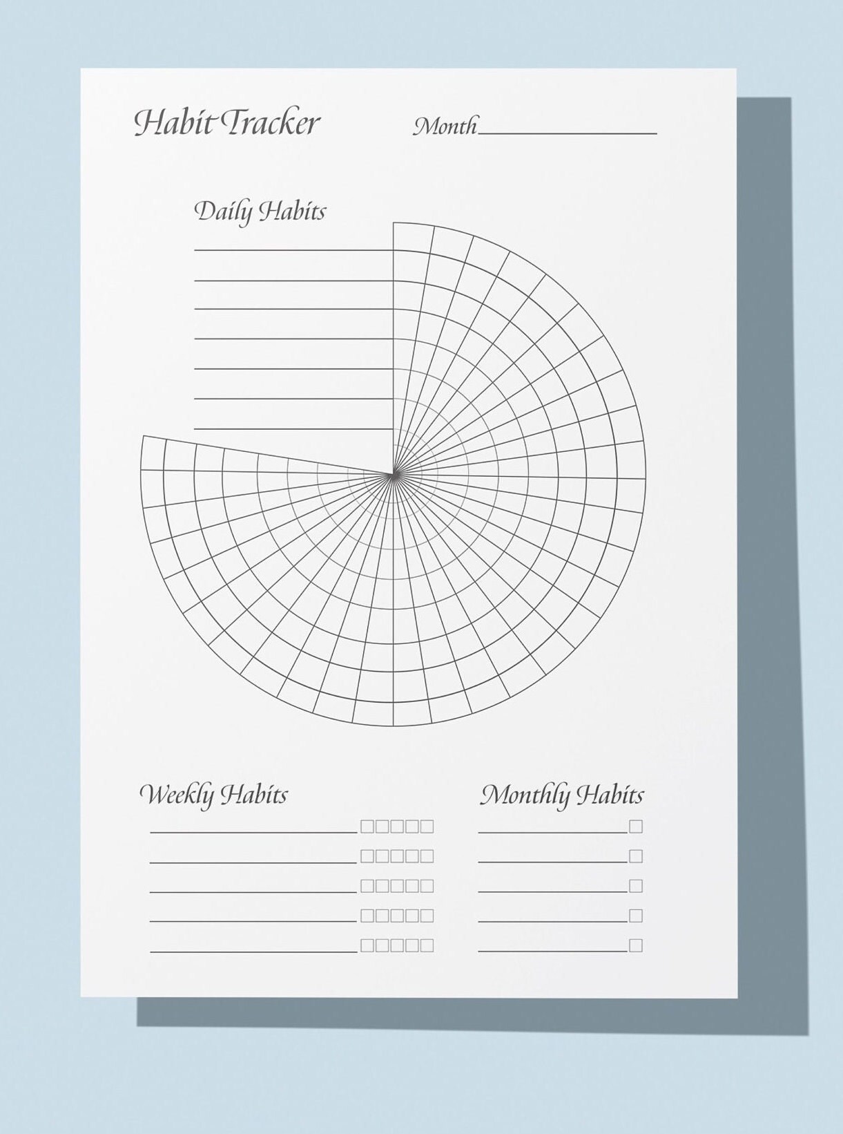 Printable Habit Tracker 5.5" X 8.5" - Etsy