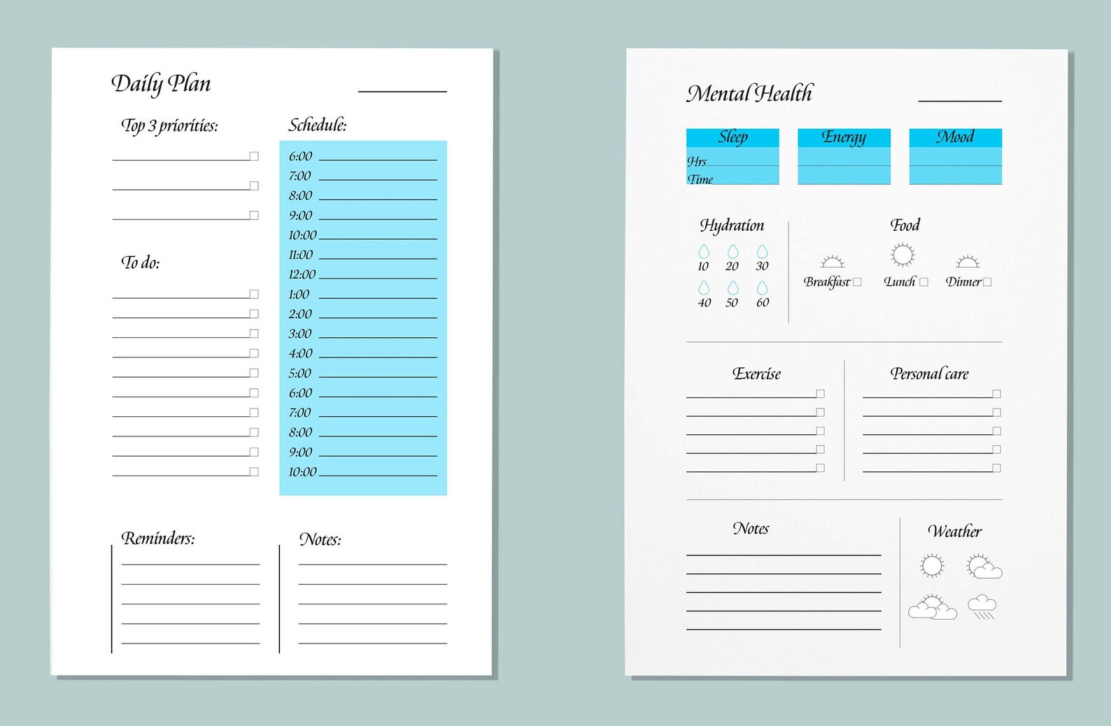Printable Habit Tracker 5.5" X 8.5" - Etsy