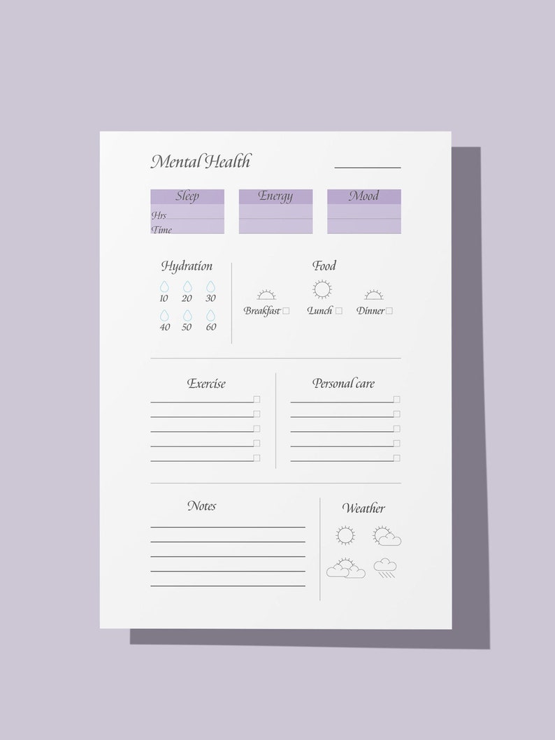 Printable Habit Tracker 5.5 X 8.5 - Etsy