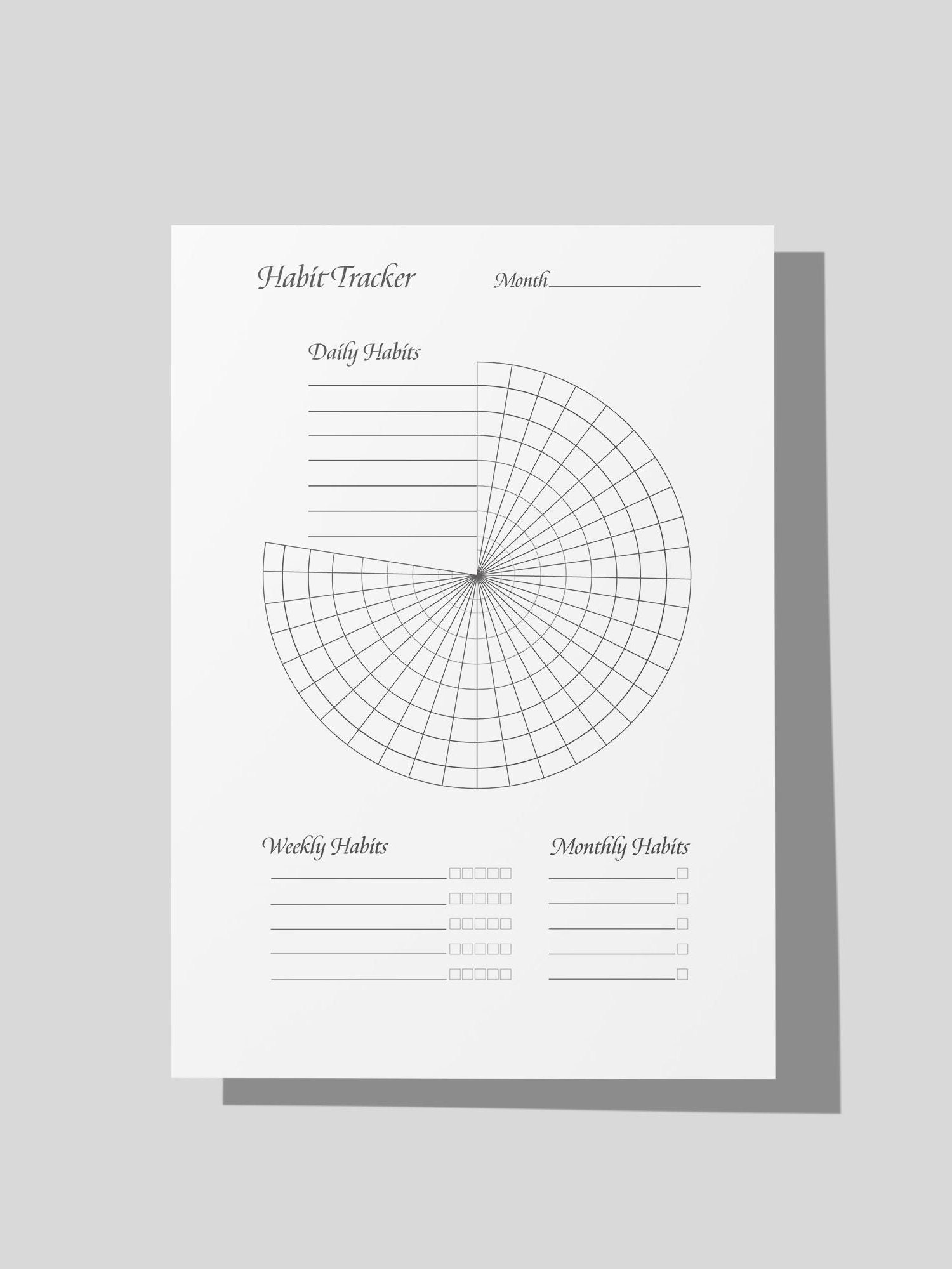Printable Habit Tracker 5.5 X 8.5 - Etsy