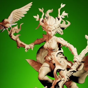 Shamila, Elf Druid | 35 mm or 54 mm Resin Miniature | Ronin Arts Workshop
