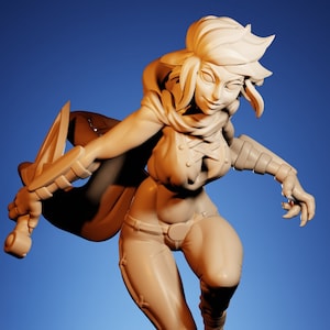 Skivvara, Catfolk Rogue | 32 mm Resin Miniature | Twin Goddess Miniatures