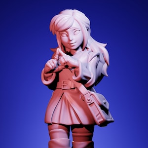 Phoebe, Bashful Monk | 32 mm or 75 mm Resin Miniature | Twin Goddess Miniatures