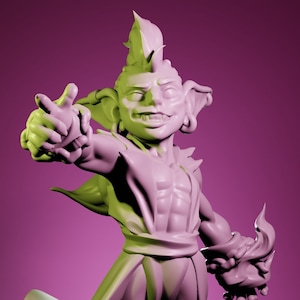 B. Caster, Goblin Street Fighter | 32 mm Resin Miniature | Twin Goddess Miniatures