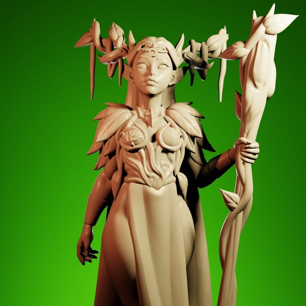 Nalaea, Elf Queen | 28 mm, 32 mm, or 75 mm Resin Miniature | Twin Goddess Miniatures