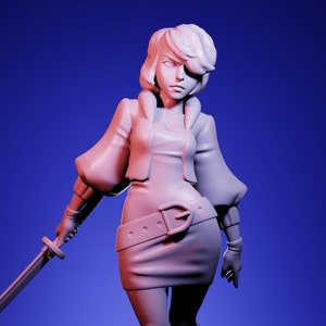 Miralyn, Demon Hunter | 32 mm Resin Miniature | Twin Goddess Miniatures
