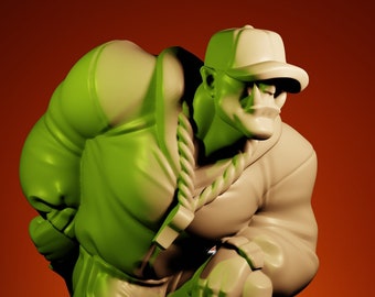 Oaux, Orc Coach | 32 mm Resin Miniature | Twin Goddess Miniatures