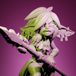 Snaggletooth, Lvl. 1 Goblin | 32 mm or 75 mm Resin Miniature | Twin Goddess Miniatures