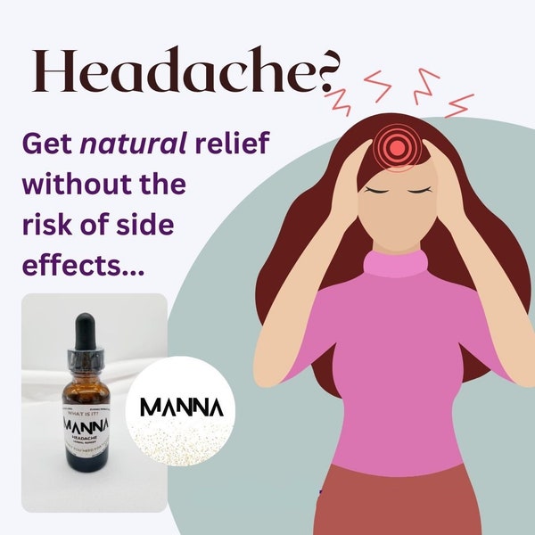 Headache herbal remedy, herbal tincture for headache, herbs for pain, headache relief