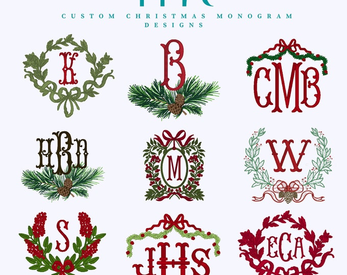 Momogram Tea Light Christmas Monogram Tea Towel - Etsy