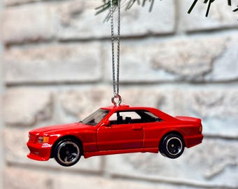 1989 Mercedes-Benz 560 SEC AMG Hot Wheels Die Cast Car Hanging Ornament