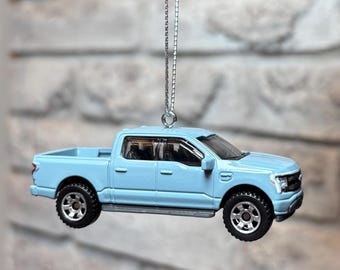 Ornement suspendu pour voiture Ford F-150 Lightning Matchbox en métal moulé sous pression