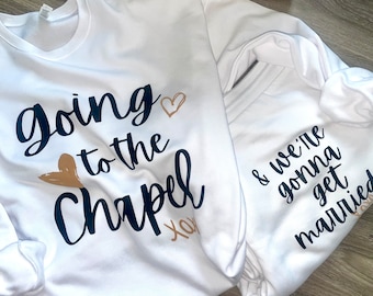Bridal Sweat set; Matching set; Going to the Chapel sweatshirt; Chapel sweatset; engagement gift; bachelorette gift; wedding gift