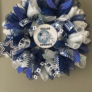 Dallas Cowboys wreath - Cowboys wreath -  sports wreath - football wreath - man cave  - study - football wreath