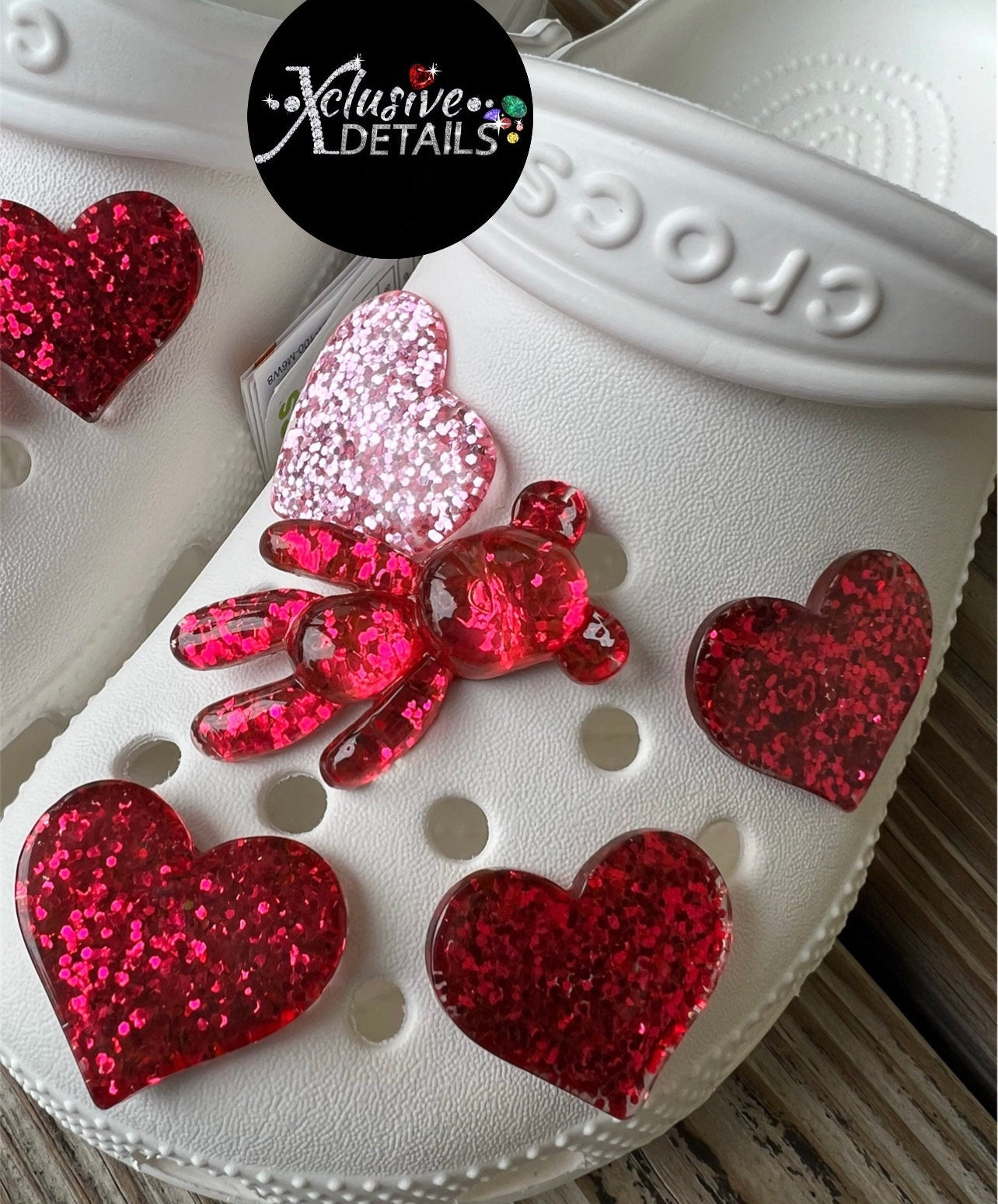 Love Heart BFF Bae Charms for your Crocs, Valentines Day Charms, Croc – N  and J Kid Parties