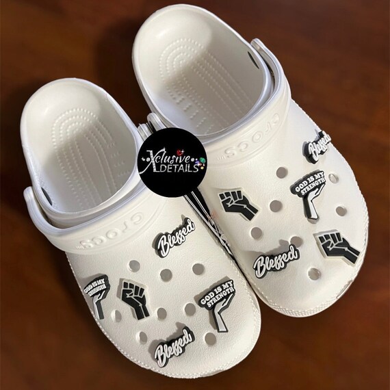 black power croc charms