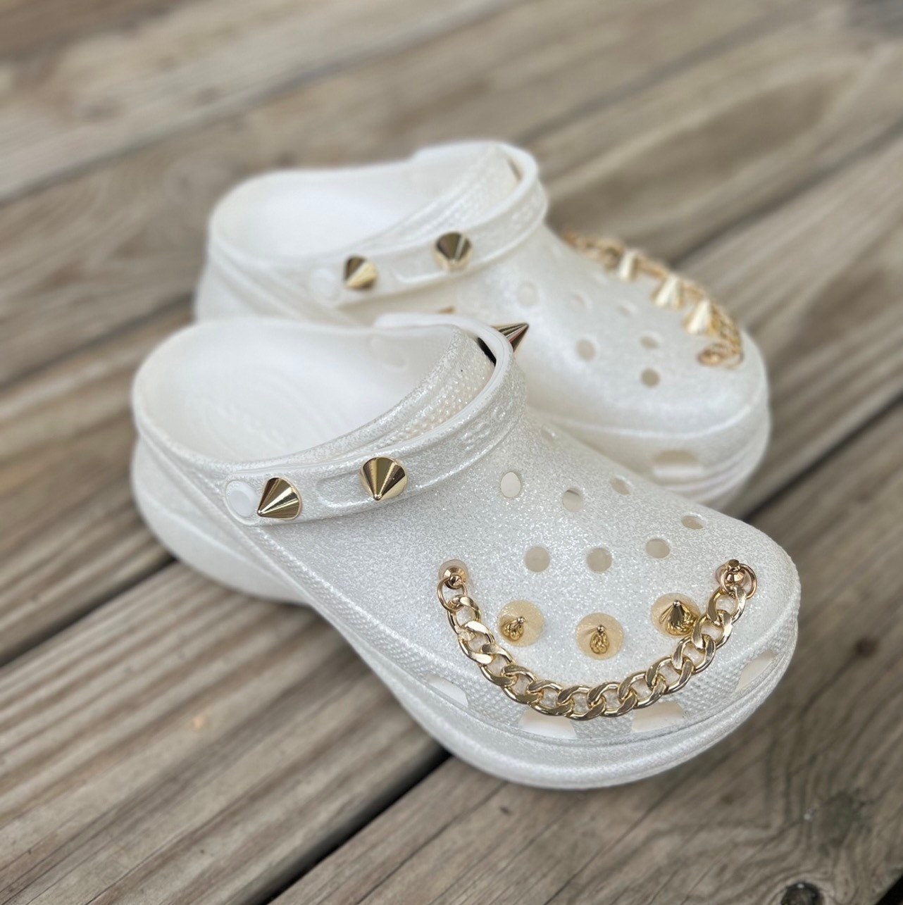 rhinestone crocs louis vuitton｜TikTok Search