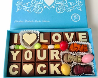 Handmade Chocolate, Valentine Chocolate Gift Box, Custom Gift for Husband, Anniversary Chocolate Gift Box, Fun Chocolate, Unique Chocolate