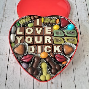 Regalos traviesos para él, esposo, regalo divertido para novios, regalo sexy para él, chocolate, regalo de San Valentín para él, regalo de San Valentín para esposo