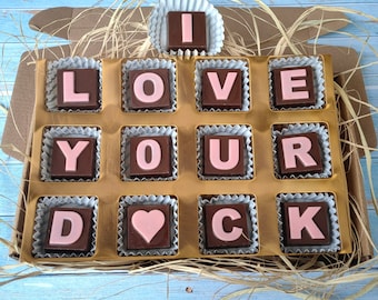 Lustige Freund-Schokoladen-Box, Valentinstag-Schokoladen-Geschenk-Box für Ihn, Jubiläums-Schokolade, Geburtstags-Schokolade, personalisierte Brief-Schokolade