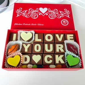 Boîte cadeau chocolats Saint-Valentin pour lui, cadeau copain drôle pour homme, boîte de chocolats d'anniversaire, chocolat d'anniversaire, chocolat unique surprise