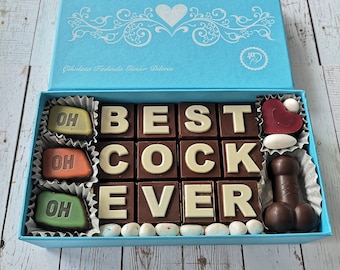 Best Ever, Chocolate Gift, Naughty Chocolate Gift Box, Sexy Gift for Him,Valentine Chocolate Box,Personalized Word Chocolate, adult censored