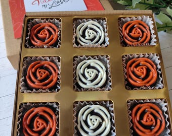 Chocolate Gift Box for him Husband, Birthday Chocolate, Valentines Rose Chocolate Box, Anniversary Gift Box,Bridal Shower Favors,Vday Gift