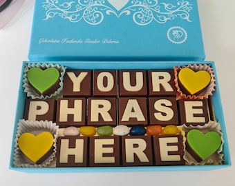 yourSuprise Personalized Chocolate Box, Custom Love Chocolate Gift, Happy Birthday Chocolate, Long Distance Relationship Gift for Boyfriend
