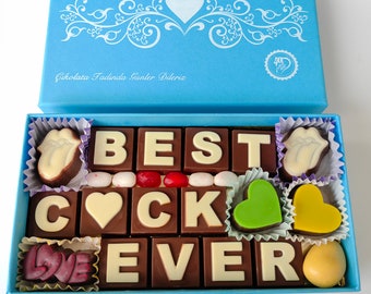 Best Ever Chocolate Gift Box, Anniversary Chocolate Box, Funny Boyfriend Gift for Men, Valentine Day Special Gift for Husband, Birthday Choc