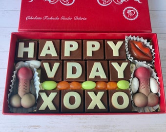 Adult Fun Chocolate, Valentine Chocolate Gift Box, Relationship Gift Boyfriend, Birthday Chocolate, Gift for him Chocolate,Personalized Gift