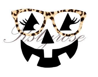 Pumpkin in Glasses - Etsy