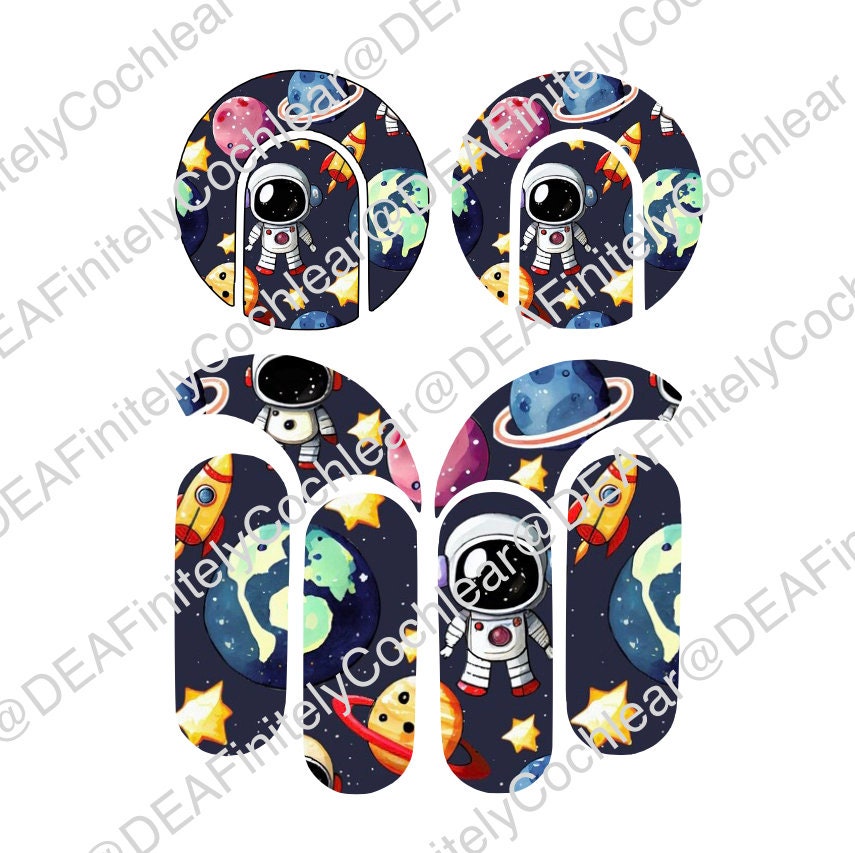 Astronaut Cochlear Implant Skins | Medel Sonnet Stickers - Etsy Canada