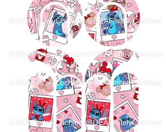 Cochlear implant skins | CI sticker | holiday cochlear implant skins | Valentines Day CI stickers | Deaf awareness | MED-El & Advance Bionic