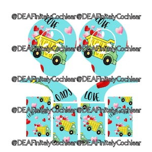 Cochlear implant skins | cochlear implant stickers | Valentines Day CI stickers