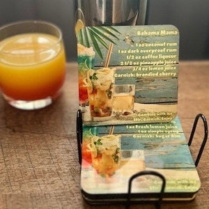 Cocktail Recipe Coasters