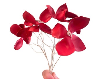 Faux plastic flowers