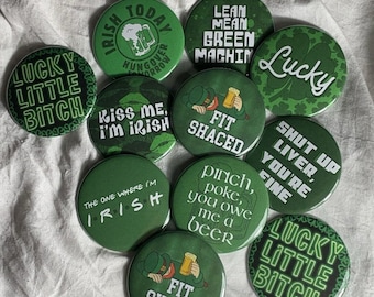 St. Patrick’s Day Button Pins