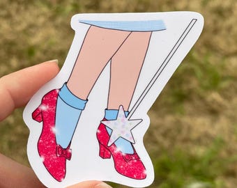 Pegatina de las zapatillas rojas rubí de Dorothy