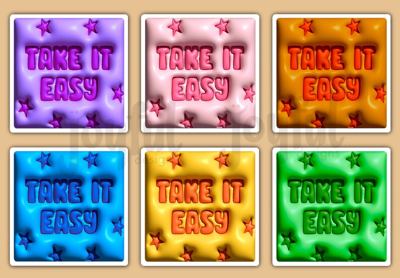 Go Easy Sticker Take It Easy Sticker - Etsy