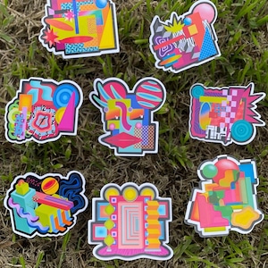 Funky Geo Art Sticker Set