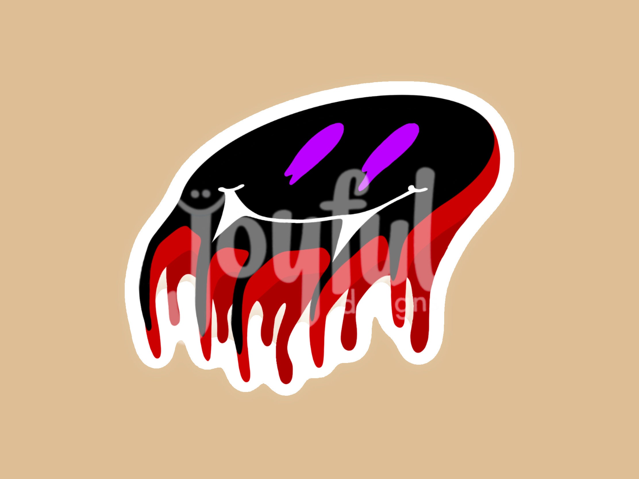 Vampire Epic Face Sticker for Sale by tilted-hal0