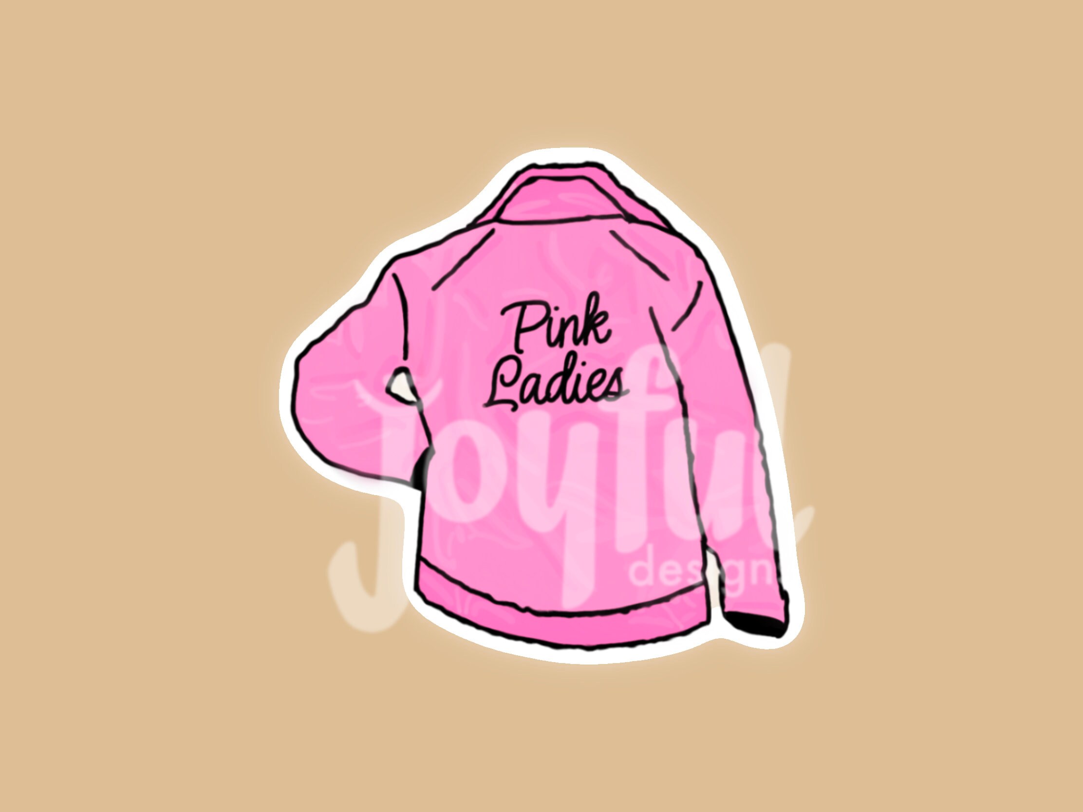 Pink Ladies Jacket Sticker Etsy